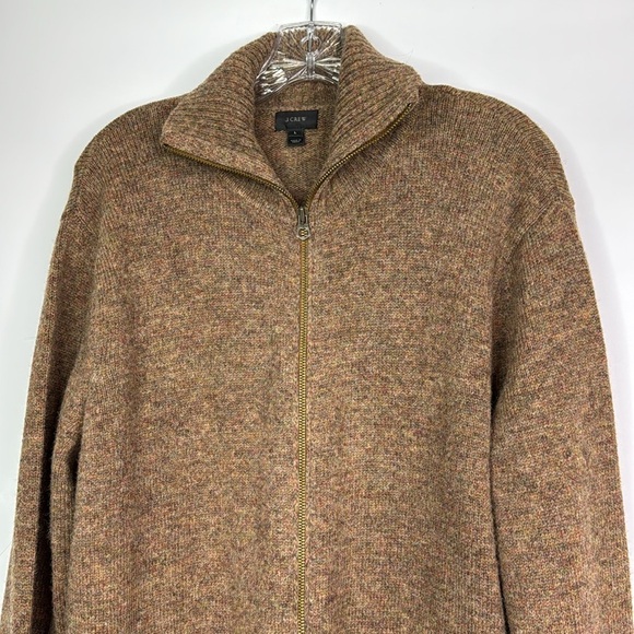 J. Crew Brown Wool Full Zip Sweater - Picture 2 of 10
